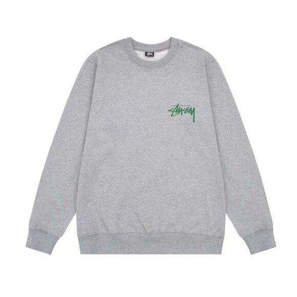 Men's Stussy Printed Sweatshirt In Gray - Picture 1 of 7